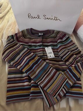 Brand new paul Smith Multicolor Striped Cardigan